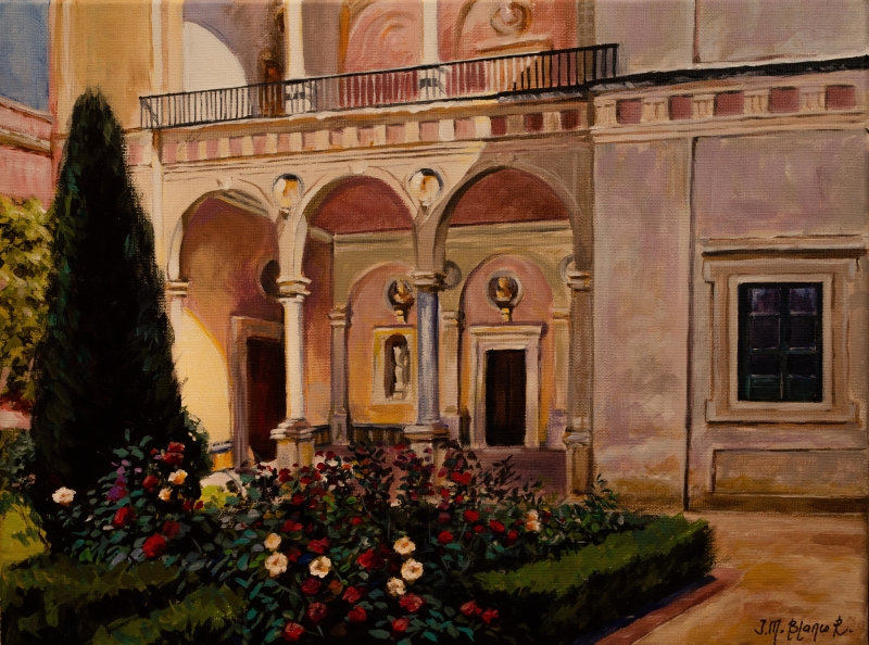 Gardens in Seville by artist Jose Blanco